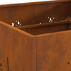 Fire Pit Square 60x60x30 cm Weathering Steel