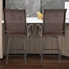 2 Pcs Swivel Bar Height Stools Chairs Swivel Garden Patio Chairs W/ High Back