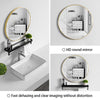 Large Metal Frame Round Geometric Wall Mirror Makeup Circle Glass Vanity Decor