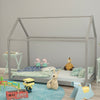 Solid Wood Kid House Bed Frame Single Bed Treehouse Toddler Child Floor Bedframe