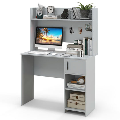 Modern Computer Desk Home Office Writing Study Desk w/Display Shelf
