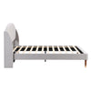 Single Double King Size Bed Frame Upholstered Platform Bed with Slat Support