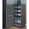 Shoes Storage Shelf Unit Hallway Shoe Rack Stand Flip Doors Dustproof Cupboard
