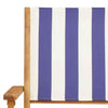 Folding Garden Chairs 8 pcs Blue and White Fabric and Solid Wood U1Z7