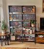 Industrial Bookcase Large Storage Unit Rustic Shelving Sturdy Display Cabinet