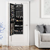 Lockable LED Mirror Jewelry Armoire Wall Mounted/Over Door Jewelry Organizer