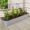Galvanised Raised Bed Garden Outdoor Elevated Planter Box, Oval/L Shape/Ladder
