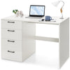 Modern Computer Desk Home Office Desk w/4-Drawers Wooden Laptop Desk Workstation