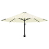 Wall-Mounted Garden Parasol with Metal Pole 300 cm Sand
