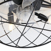 17" Ceiling Fan Light Lampshade 3 Speed Wind 5 Blades with Remote Chandelier