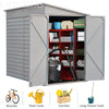9FT Galvanized Steel Outdoor Bicycle Shed Bike Tool Storage House Garden Shed