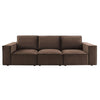 Dusk Brooklyn Cappuccino Velvet 3 Seater Sofa RRP £899