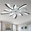 78cm 6 Speed V-Shape LED Ceiling Fan Light 3 Color Dimmable Fan Lamp w/Remote