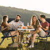 Patio Folding Chairs Set of 2 Outdoor Reclining Chairs Adjustable Outdoor Lounge