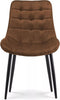 Dining Chairs Velvet Set Padded Seat Metal Leg Kitchen Chair Home Office