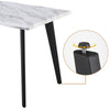 Morden White Dining Table Dining Room Kitchen Garden Table Metal Straight Legs