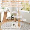 Multi-level Pet Furniture Kitty Playground w/Scratching Posts-White
