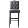 Upholstered Bar Stool Kitchen High Chair Pub Barstool Padded Seat with Backrest
