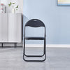 Set of 2 Folding Chair Padded Faux Leather Chair Home Office Dining Chairs
