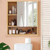 Bamboo Bathroom Cabinet Wall Over Toilet Storage w/ Mirror Door & Shelf