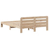 Bed Frame without 135x190 Double Solid Wood Pine Q3C4
