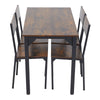 Modern Dining Table & Chairs Set 4 Seater Metal Frame Home Kitchen Furniture Set