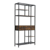 6 Tier Large Industrial Bookshelf Standing Tall Bookcas Cupboard Study Hallway