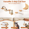 6 Pieces Cat Wall Mounted Shelves w/ Hammock 2-step Cat Tree
