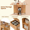 Folding Dining Table Drop Leaf Table Foldable Office Table-Natural