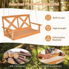 2-Person Porch Swing Chair Heavy-Duty Wooden Yard Garden Hanging Bench