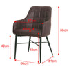 Set of 2 Faux Leather/Suede Dining Chairs Metal Legs Reception Restaurant Chair