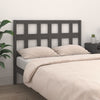 Bed Headboard Grey 165.5x4x100 Solid Wood Pine N6Q8