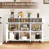 Sideboard Buffet Cabinet Kitchen Storage Cabinet with Shelves White