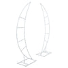 2pcs Moon Gate Wedding Party Arch Frame Moon-Shaped Iron Stand Backdrop Props UK
