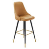 Vintage Button Tufted Velvet High Chairs Accent Chair Kitchen Barstools Footrest