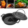 Cast Iron Casserole Dish Pot Pan Cooked Camping Stew Dutch Oven Stockpot Skillet