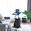 Mobile Sit to Stand Desk Home Adjustable Rolling Laptop Standing Desk