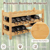 Freestanding Countertop Wine Bottle Organizer 18 Bottles Wine Rack-Natural