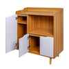 Kitchen Storage Cabinet Wooden Buffet Sideboard Cupboard 3 Doors 4 Layer Shelves