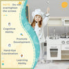 Kids Wooden Pretend Play Toy Kitchen Cooking Set For Boys Girls Whit