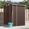 Vopese Garden Shed Brown 191x130x198 Galvanised Steel, Storage Shed Metal R4G8