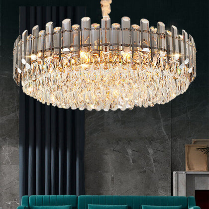 Luxury Crystal LED Ceiling Light Living Room Accent Chandelier Lamp Easy Install