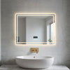 LED Bathroom Mirror With Lights Demister With/no Bluetooth/Shaver Socket/Clock