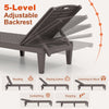 Patio Recliner Lounger Chaise Lounge Chairs Set of 2-Brown