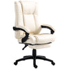 Vinsetto Executive Home Office Chair High Back Recliner, with Foot Rest, Cream