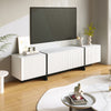 TV Stand TV Unit Sideboard Cabinet 3-Door 2-Drawer Storage Furniture White+Black