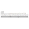 Bed Frame with Drawers White 140x200 Engineered Wood R5H3