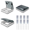 500x500mm Caravan Skylight Motorhome Roof Opening RV Camper Roof Vent W/ Light