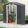 Galvanised Metal Garden Storage Shed Apex Pent Roof Window Frame Shed Anthracite