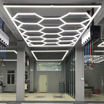 14 Hexagon LED Lighting Detailing Garage Workshop Retail Car Showroom Lilpkmfzfc